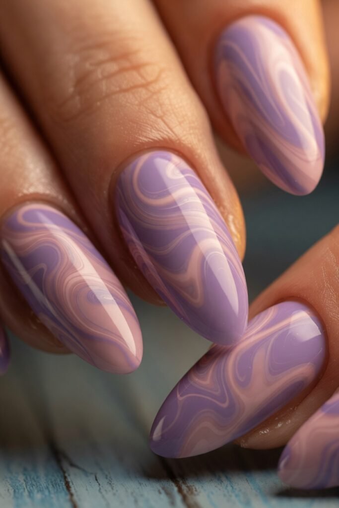 Lavender and Dusty Rose Swirls