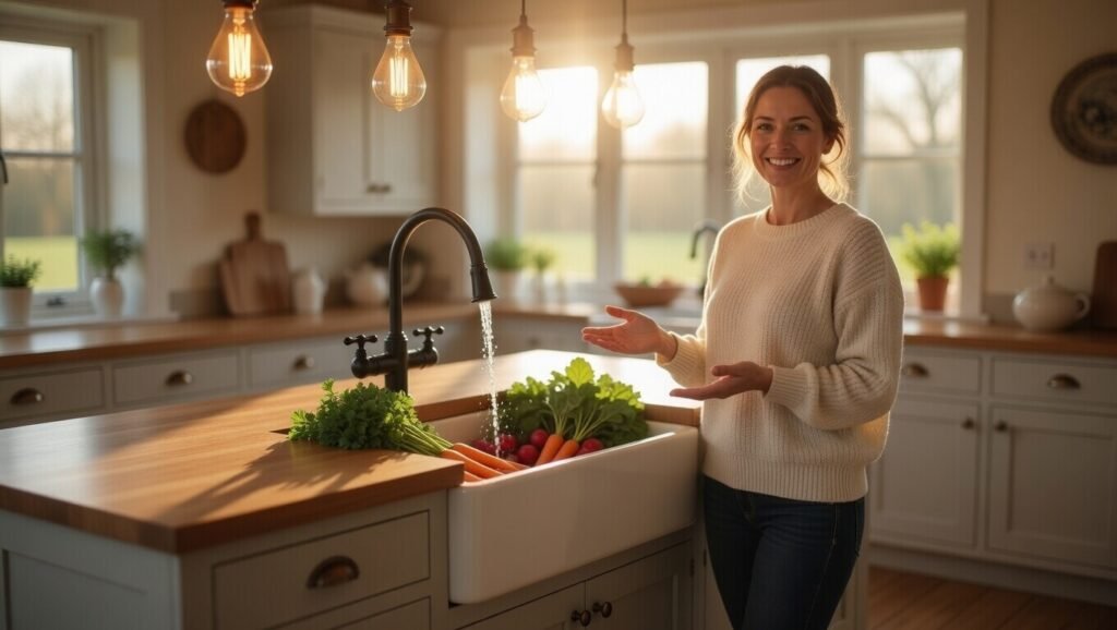 Step 6: Add Farmhouse Lighting and Hardware