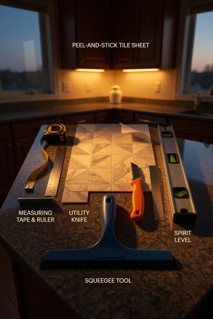 Makeover #3: Install a Peel-and-Stick Backsplash