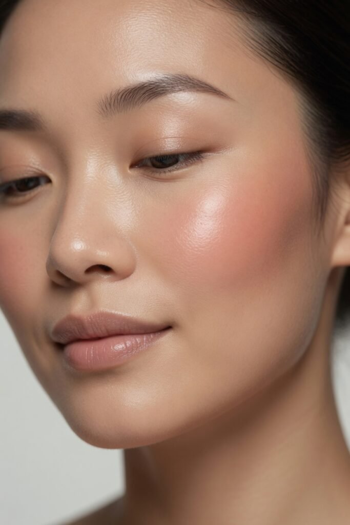 1. A Soft, Airbrushed Flush All Over the Cheek Apples