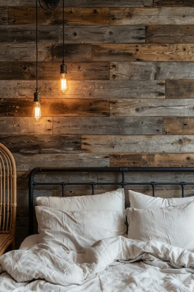 16. Brick or Wood Plank Wallpaper for Industrial Loft Style