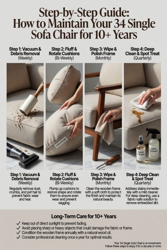 Step-by-Step Guide: How to Maintain Your 34 Single Sofa Chair for 10+ Years