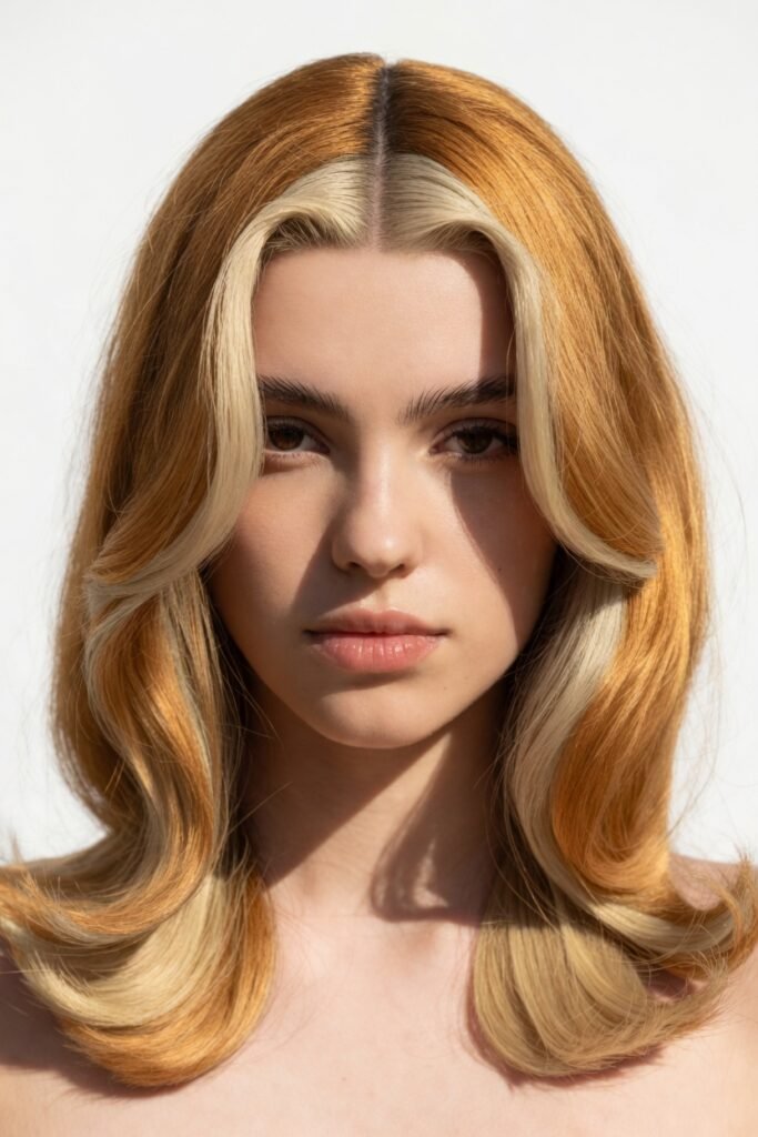 12. Golden Blonde and Sandy Beige Block Color