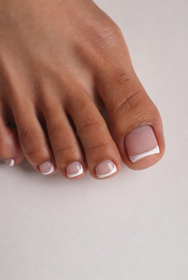 toe nail designs French tip 