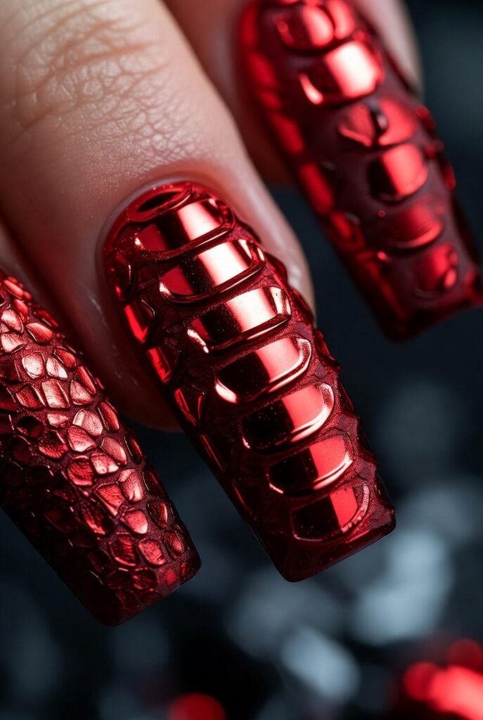 9. Red Chrome with Snake Scales