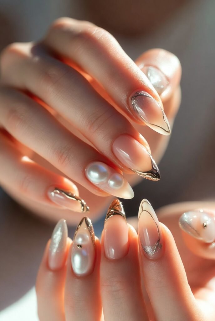 Opt for Pearl and Metallic Accents over Glitter Bombs