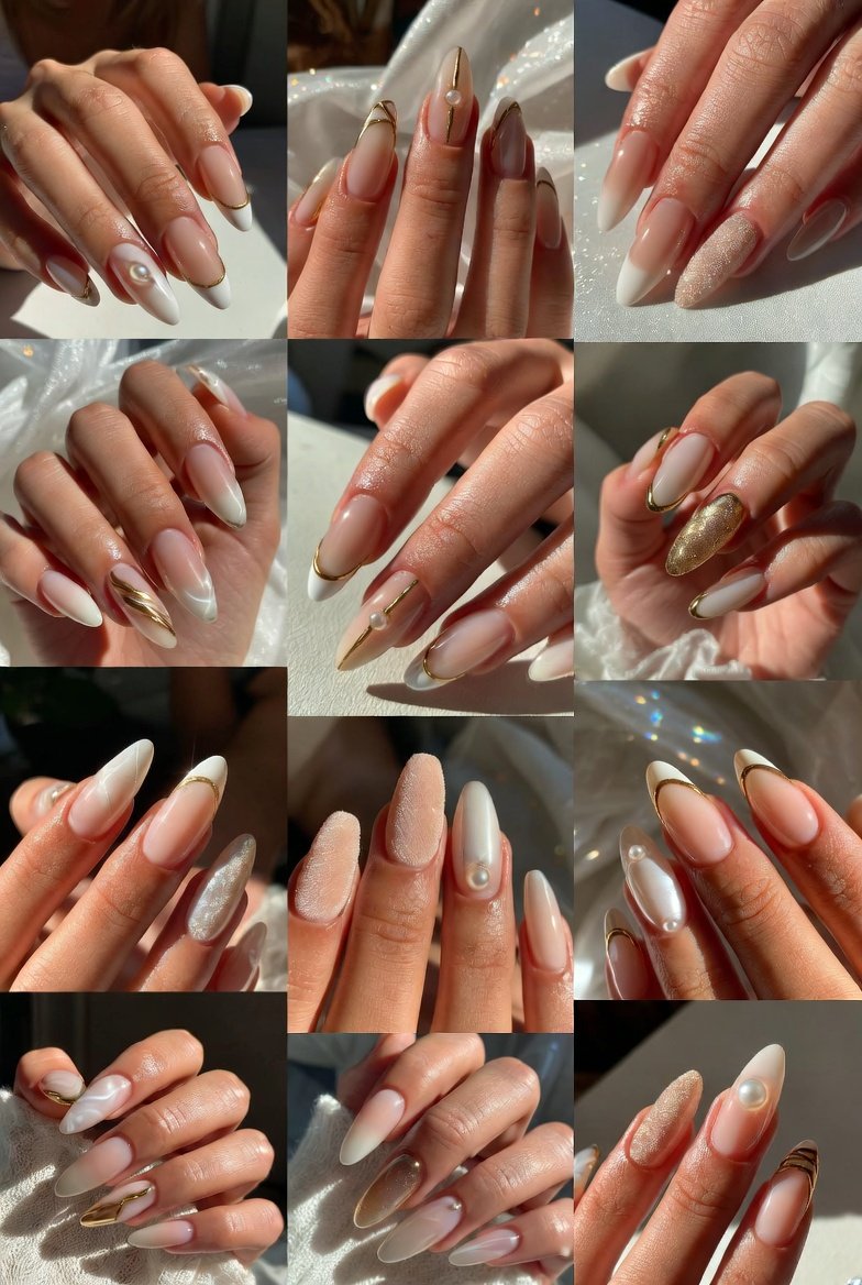 Close-up of beautifully refined classy nail designs showcasing a stunning variety of timeless and elegant manicure styles including soft nude tones, classic French tips, subtle shimmer accents, minimalist nail art, and sophisticated neutral palettes, perfect inspiration for chic and understated classy nail ideas that radiate timeless elegance and subtle glamour