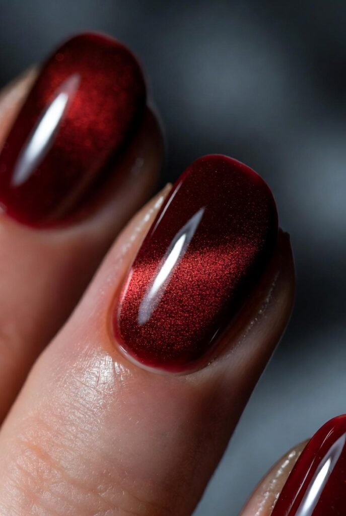 Vertical Metallic Stripe Accent Nails: Sleek, Modern, and Lengthening