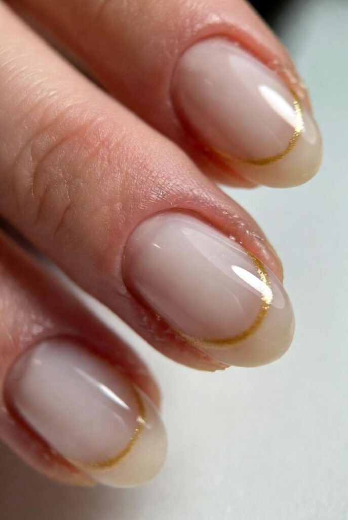 11. Half‑Moon Cuticle Design: Retro Meets Milky Fresh