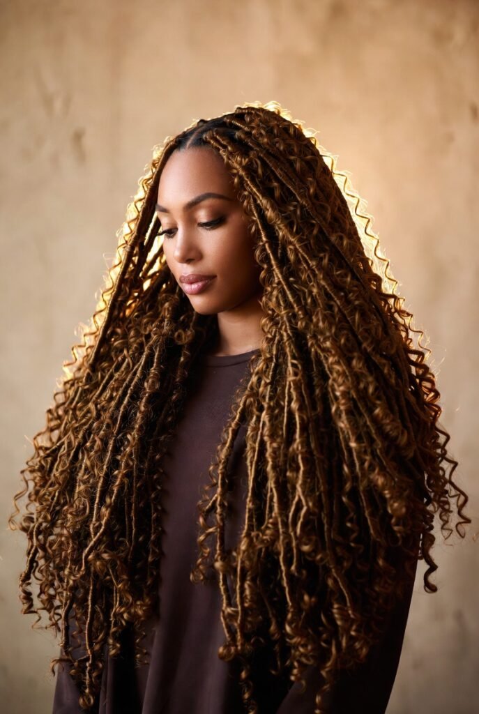 Half-Up, Half-Down with Passion Twists