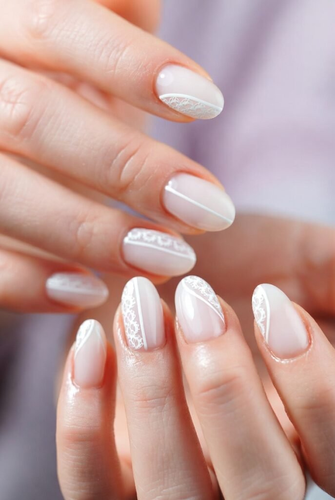 Lace Border Frame Nails