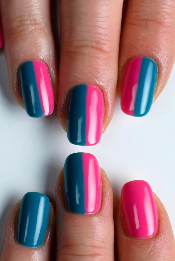 4. Half-and-Half Split Nails