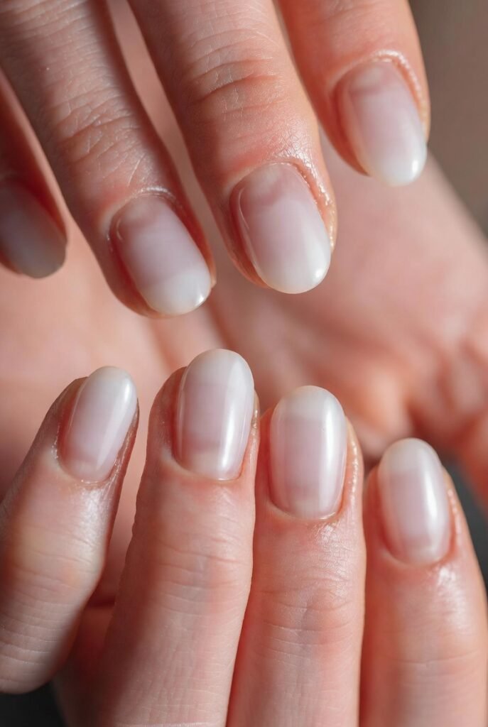 Minimalist Milky White Nails