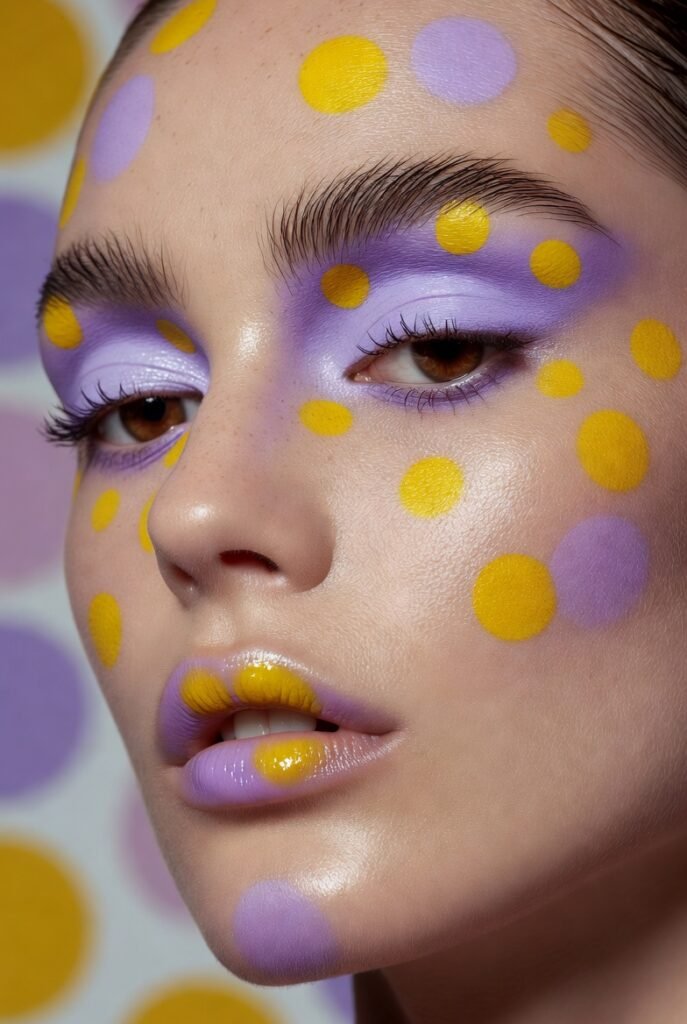 Lavender and Lemon Zest Pop Art Dots