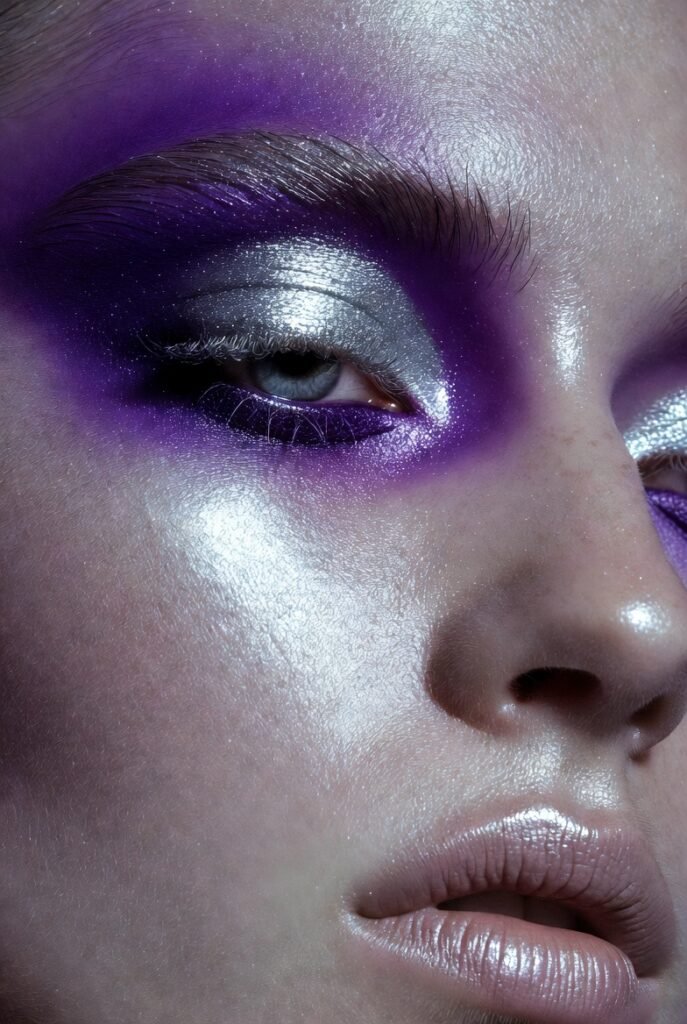 Violet Halo with Silver Inner Corner