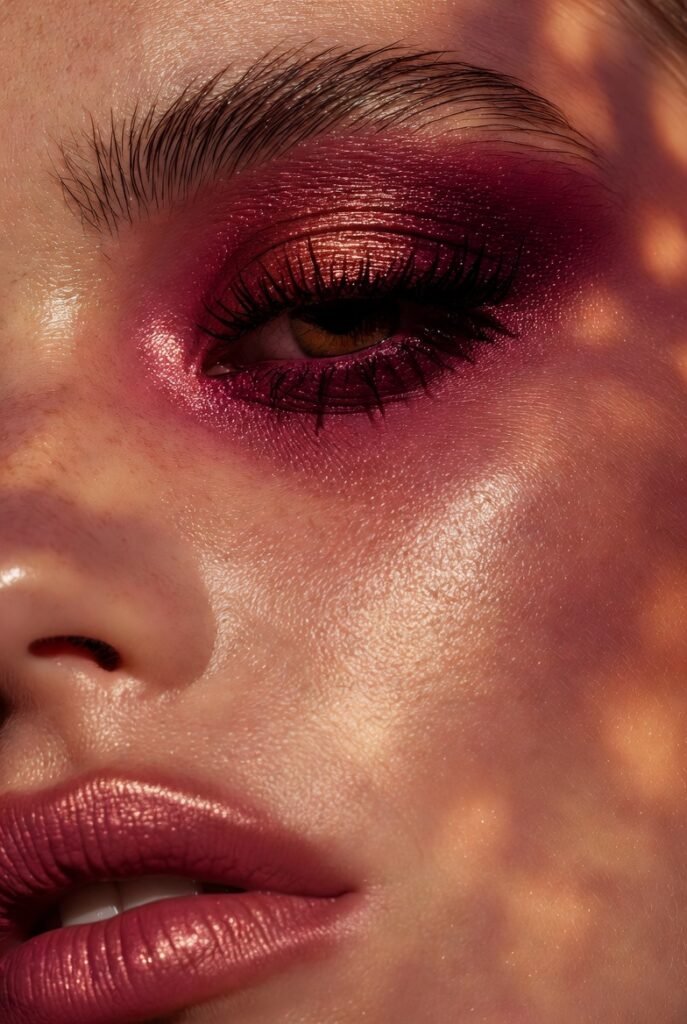 Raspberry and Copper Metallic Mix