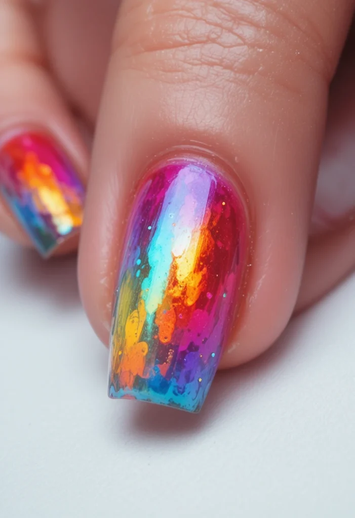 Multicolor Rainbow Aura – Red to Yellow to Blue