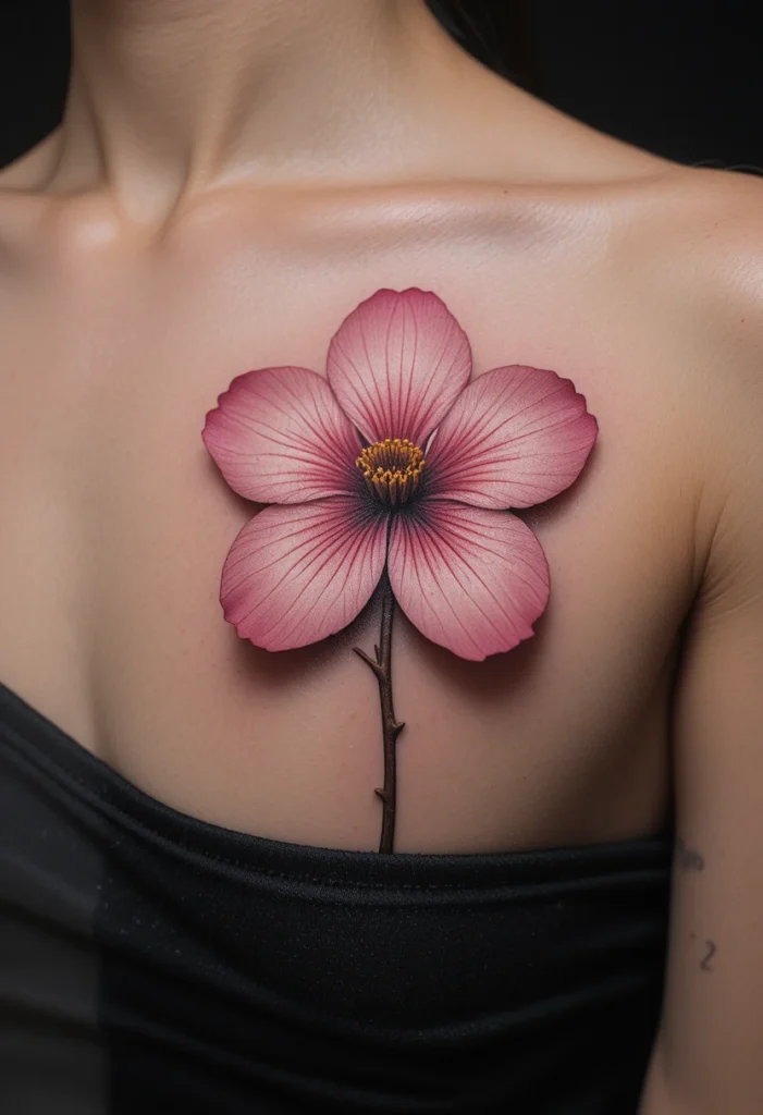 Oversized Blossom Covering the Wrist Bone