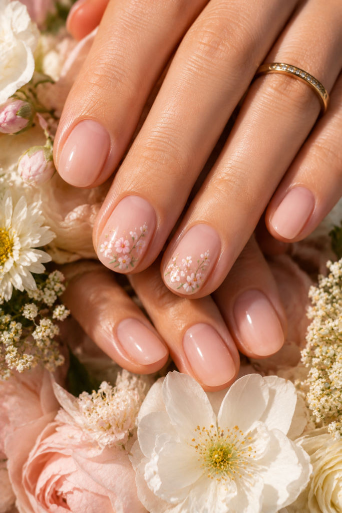 Milky White with Pearl Dots