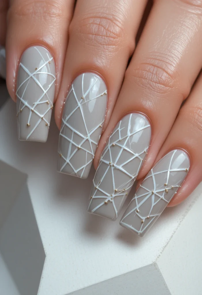 White Geometric Lines