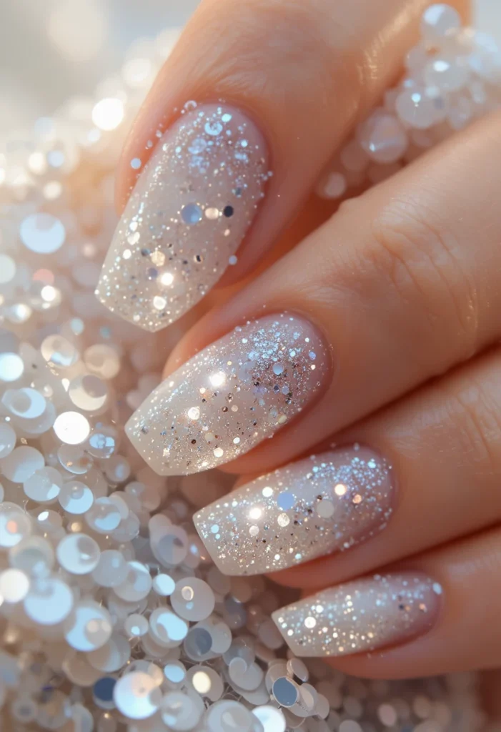 White Glitter Gradient