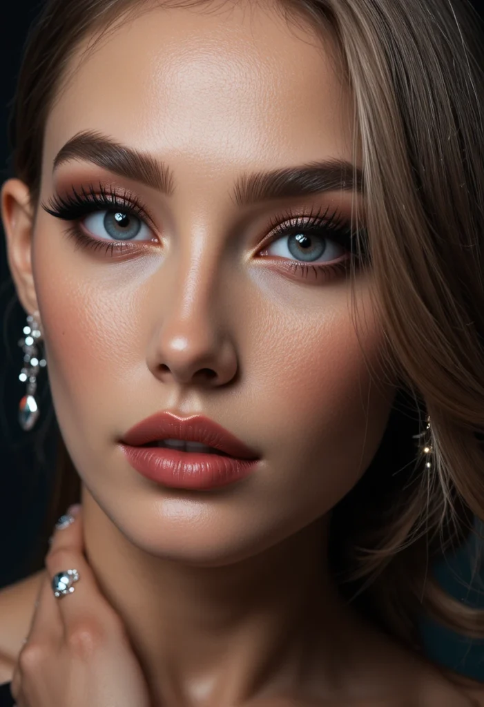 Sleek Side-Swept Evening Brow