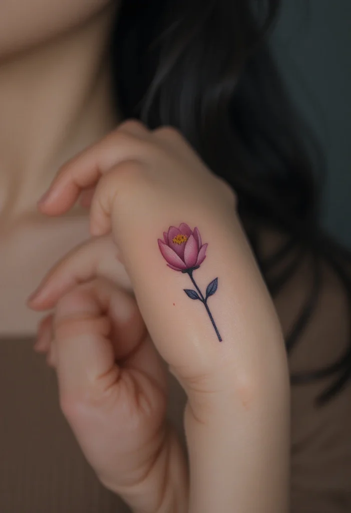 Isolated Bud on the Pinky Finger Side