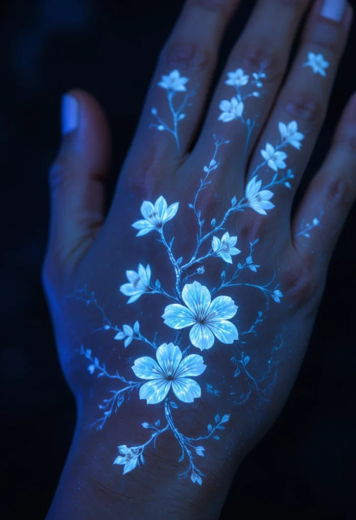 Ghost Blossoms Using White Ink Only