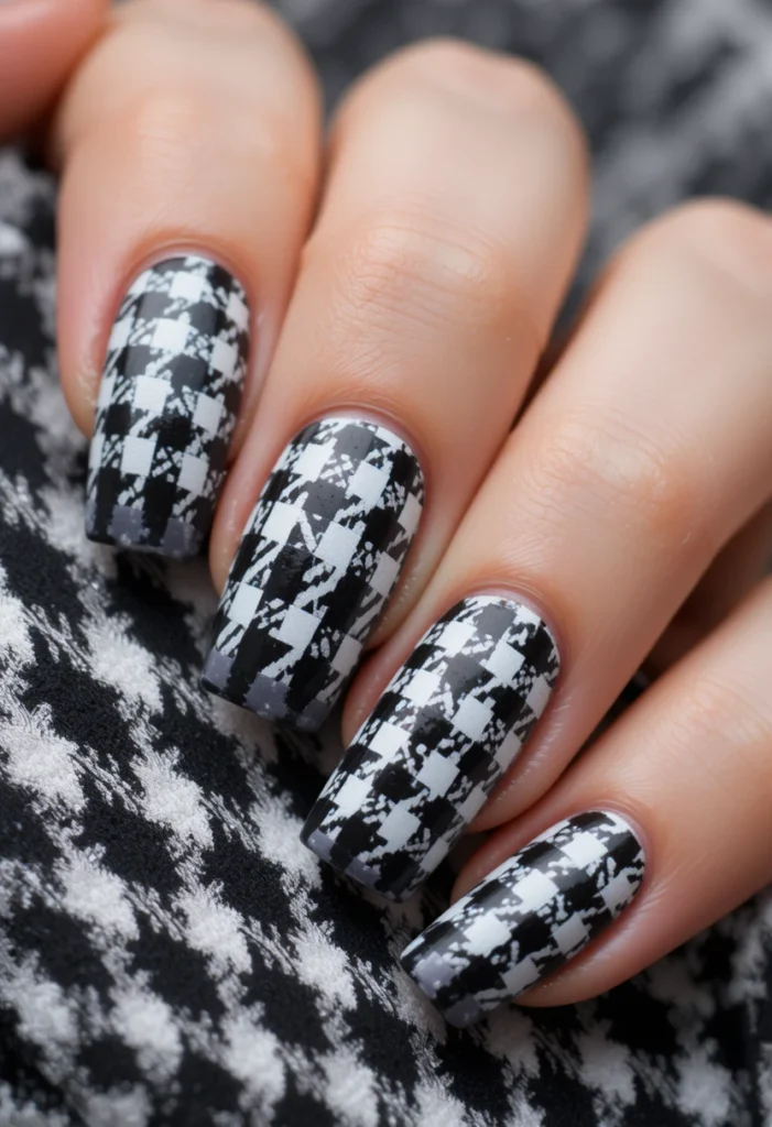 White Houndstooth Pattern