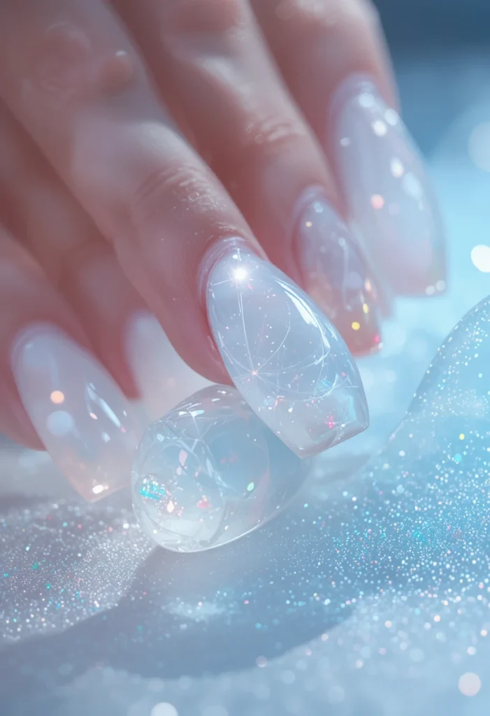 White Jelly Nail Effect