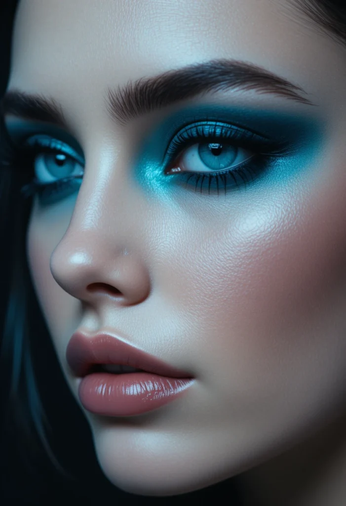 Teal Smokey Eye for Blue Eyes