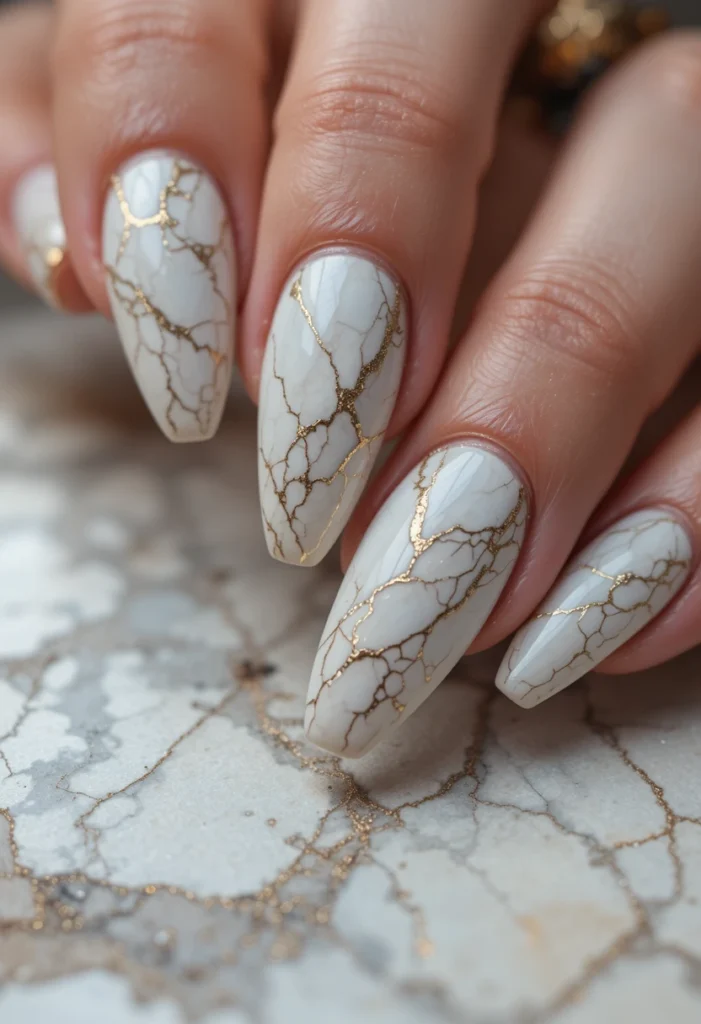 White Marble Swirls