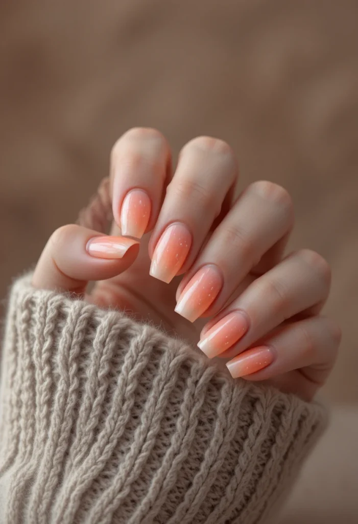 Peach Center on Warm Taupe Base