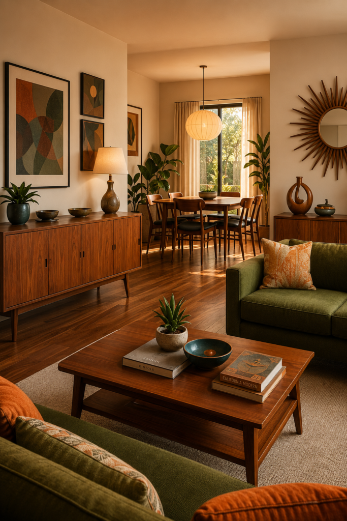 Use Teak or Walnut Wood Throughout