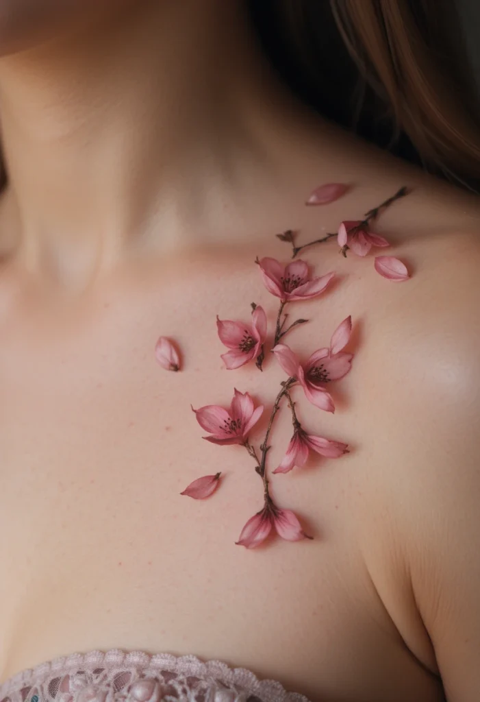 Falling Petals Across the Base of the Thumb
