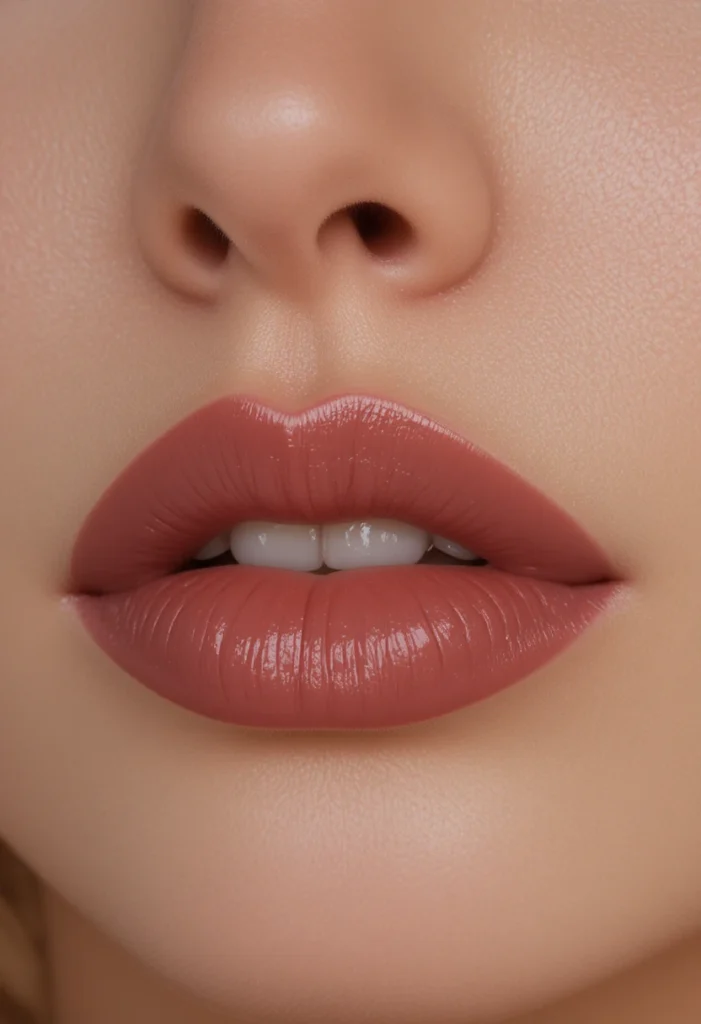 Lip Color Blended Slightly Above Cupid’s Bow