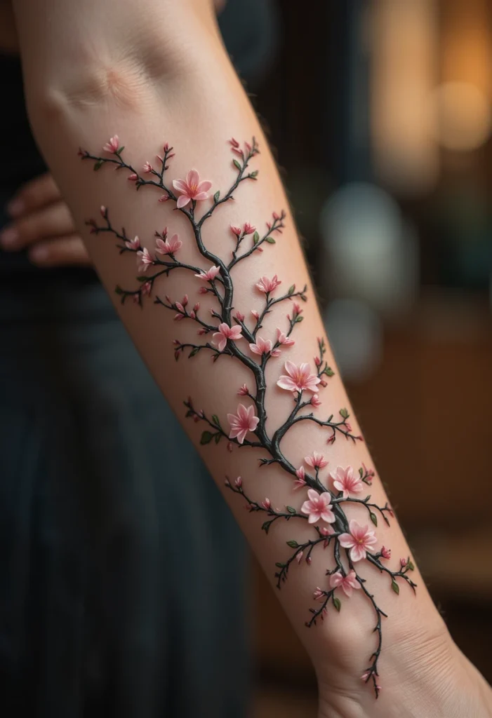 Wrist-to-Elbow Sakura Vine