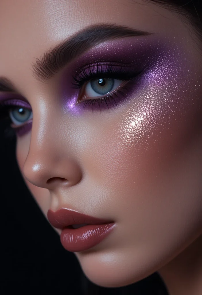 Two-Tone Smokey Eye (Purple and Gold)