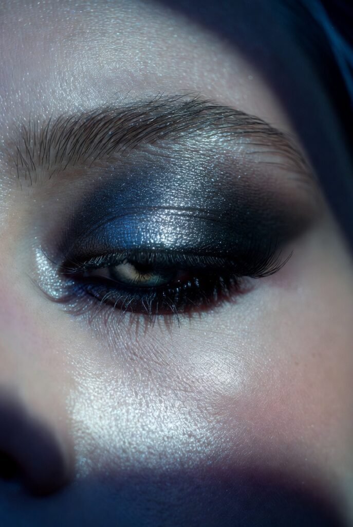  Metallic Silver Smokey Eye for Parties