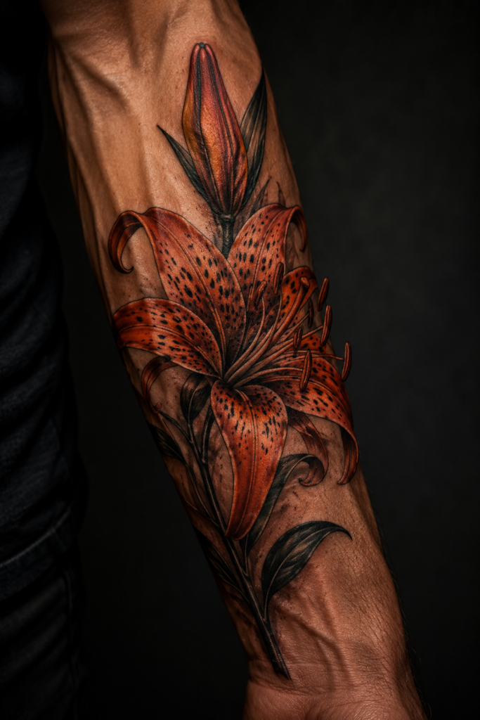 Tiger Lily Tattoo for Bold Personalities