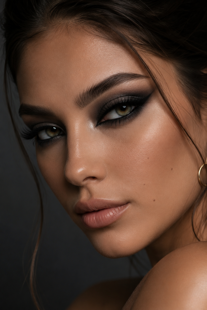 Classic Charcoal Grey Smokey Eye
