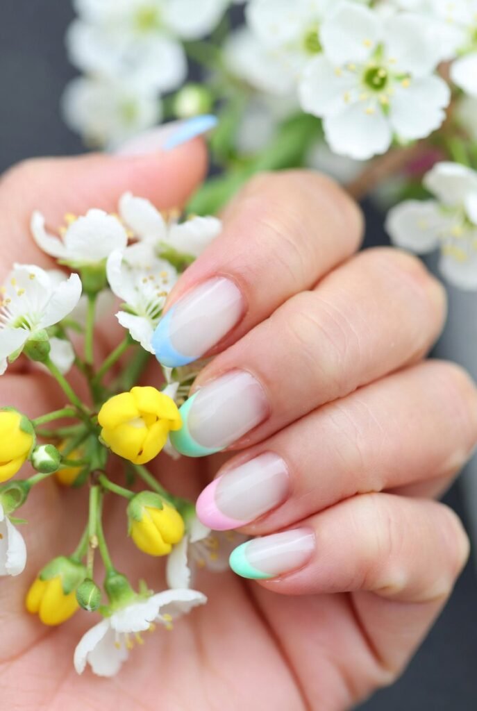 Jewel-Toned Half-Moon on Sheer Base