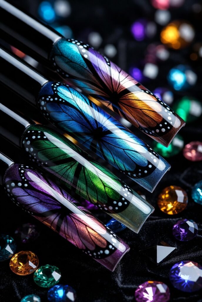 Jewel Tone Monarch Butterflies