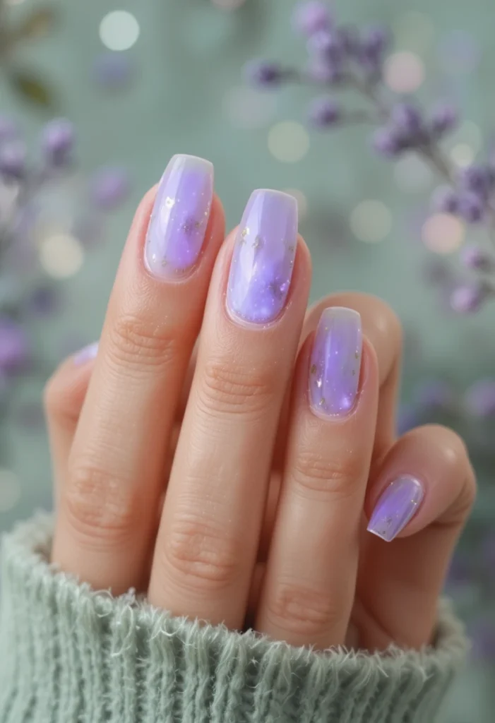 Lavender Center on Sage Green Base