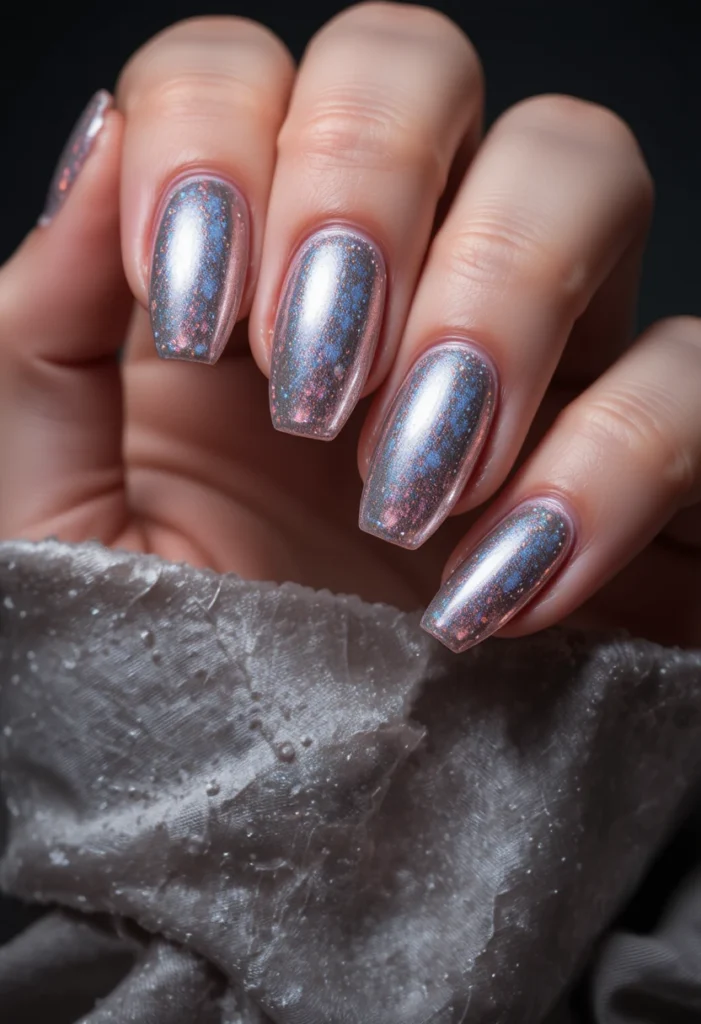 Silver Chrome Core on Dusty Rose Outer Ring