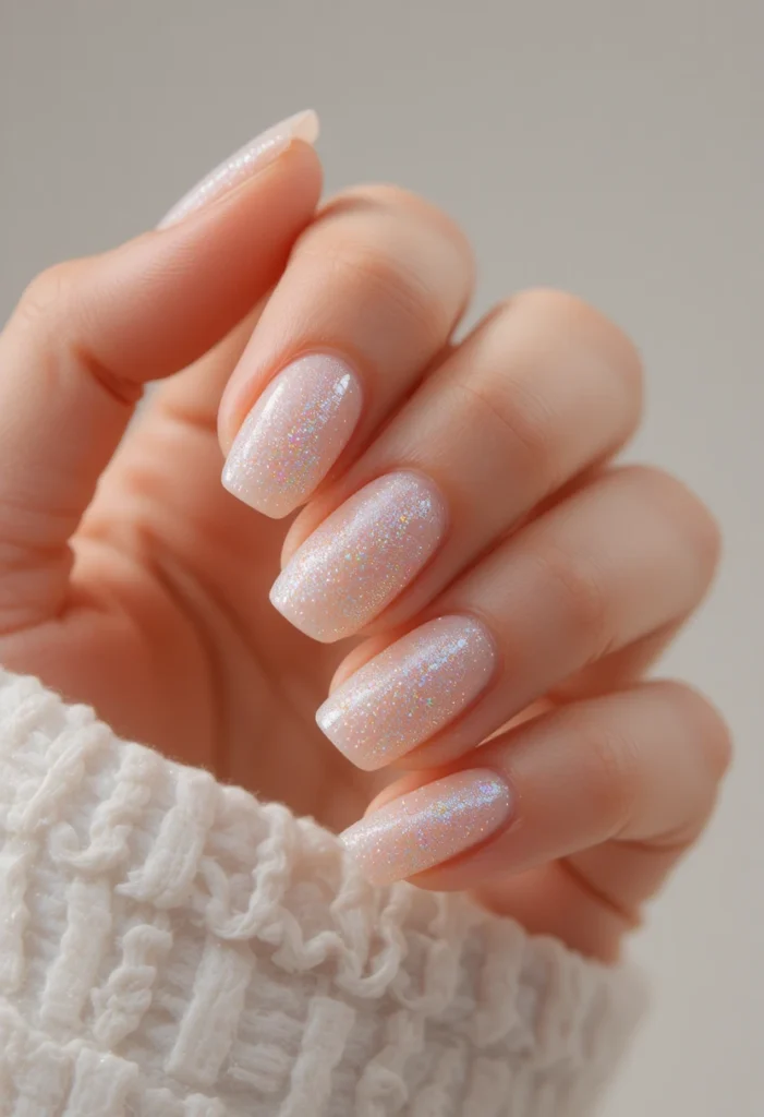 Single Sweep of Glitter Placement