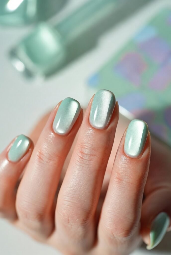  Mint Green Fresh Cats Eye