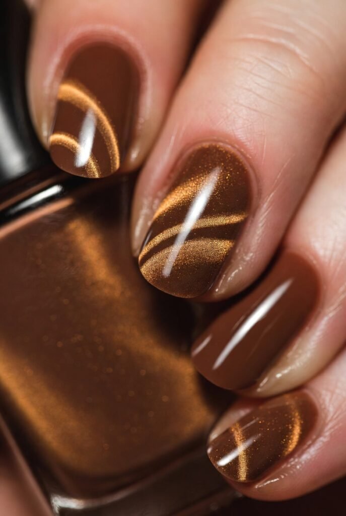 Chocolate Brown Magnetic Swirl