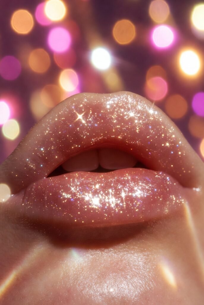 Sparkle‑Filled Clear Gloss for Party Nights
