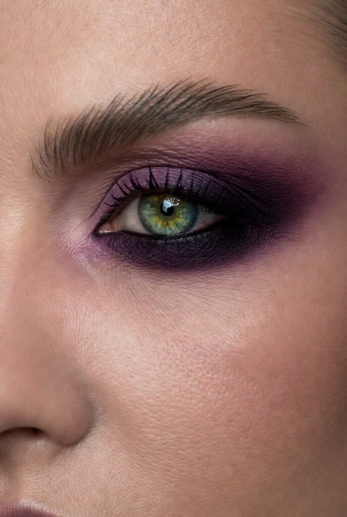  Plum Purple Smokey Eye for Green Eyes